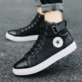 2026 Spring New Retro Trendy Shoes British Style Short Boots Men's High-Top Shoes Korean Style Trendy Men's High-Top Sneakers
