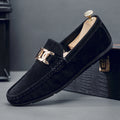 Doudou Shoes Men's Autum 2024 New Frosted Suede Lazy One-Leg Small Leather Shoes Loaf Driving Shoes for Men