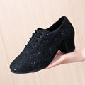 Wholesale dance shoes breathable lace sequins dance shoes ballroom dance modern dance double ballroom dance life women shoes
